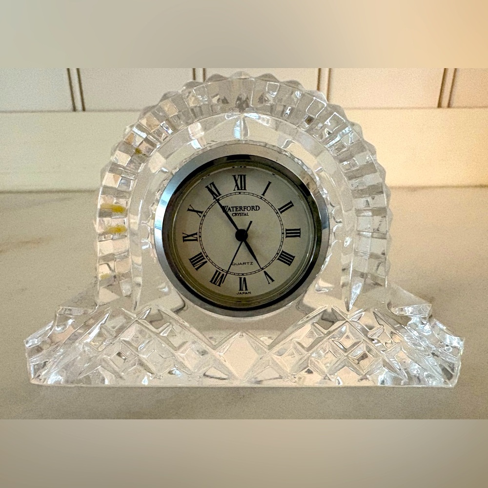 Waterford vintage petite crystal mantel clock